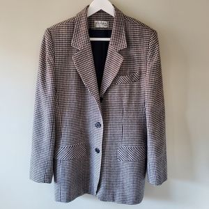 Weekend Edition 8 Old Money Ivy League Houndstooth Academia Wool Blend Blazer